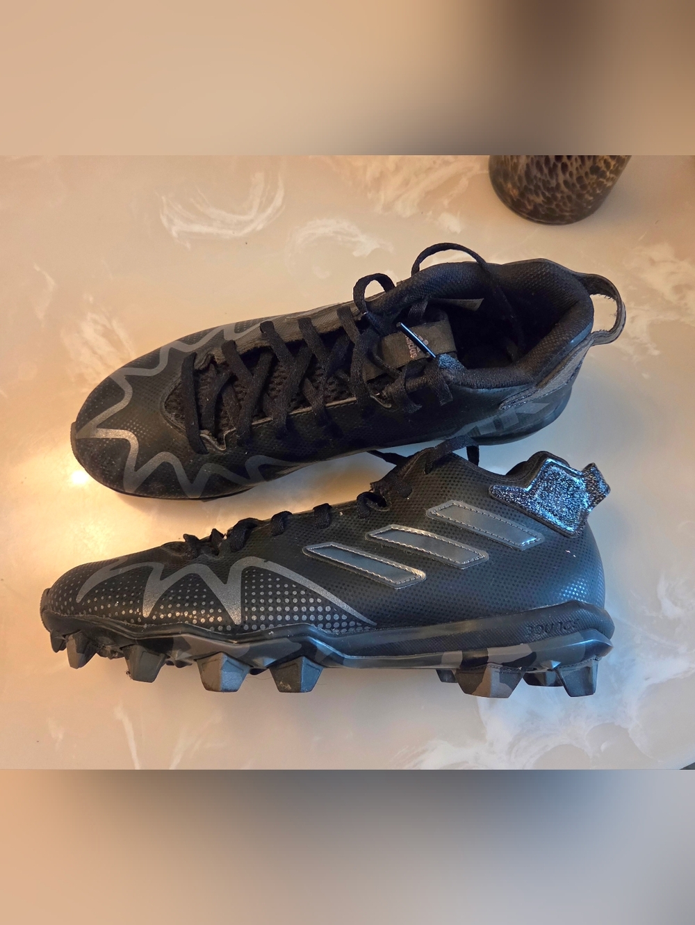 Men's Adidas Black Freak Spark Football Cleats